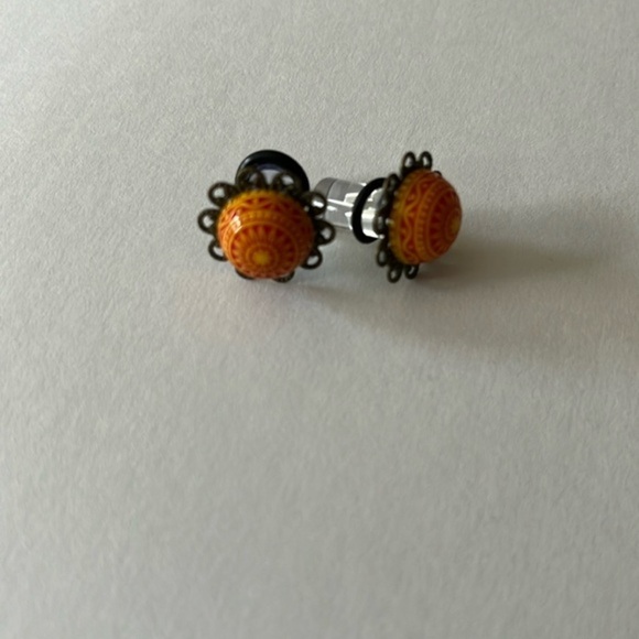 Jewelry - Red/Yellow Size 2 Gauges